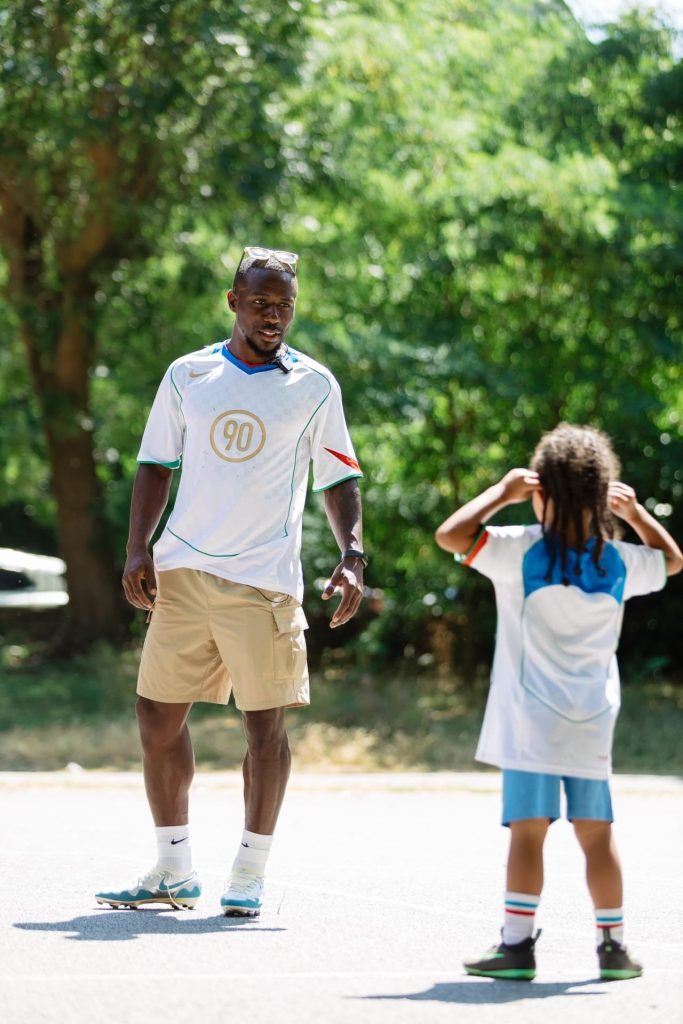 TSF coach leading a youth training session in South London